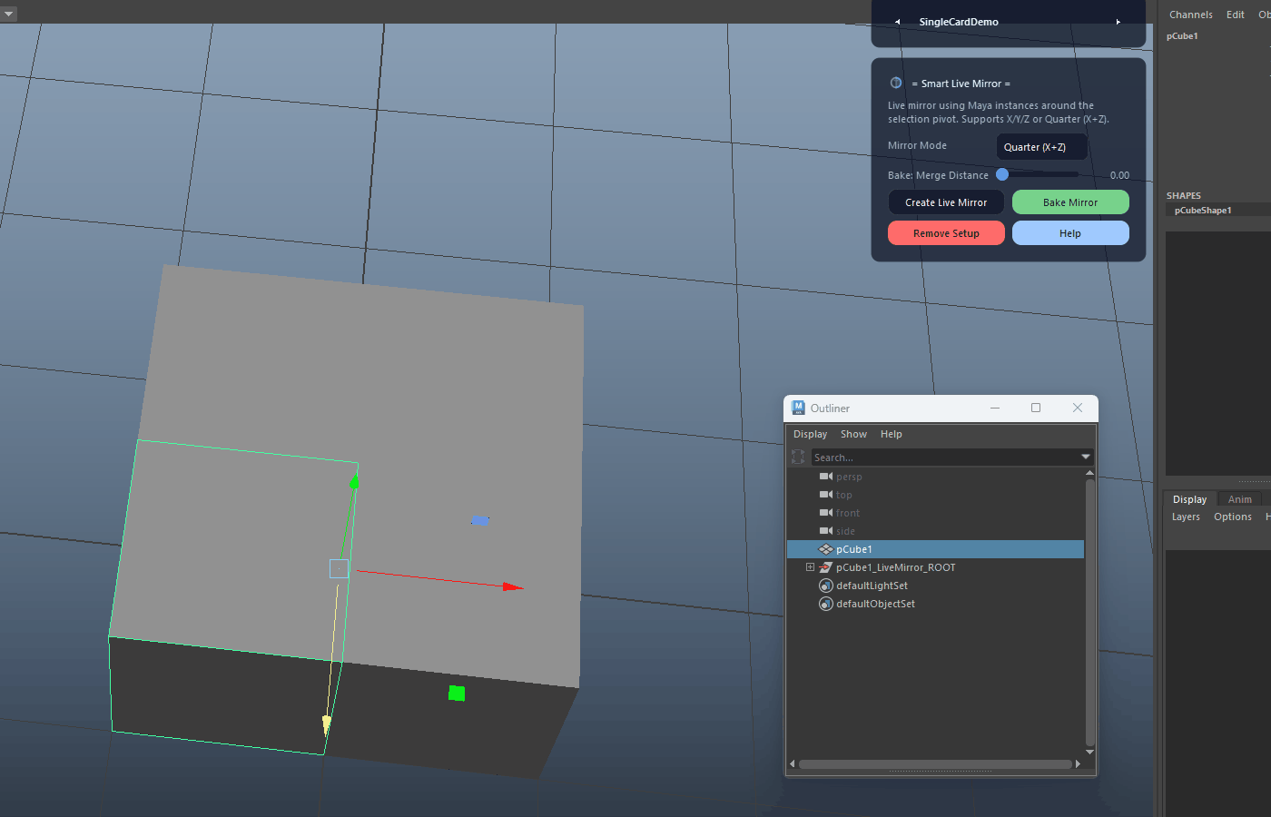 Bake Merge Distance demo