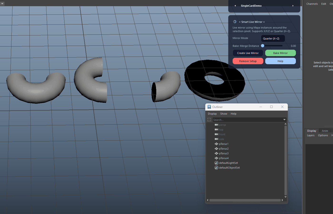 Mirror Modes (X / Y / Z / Quarter) demo