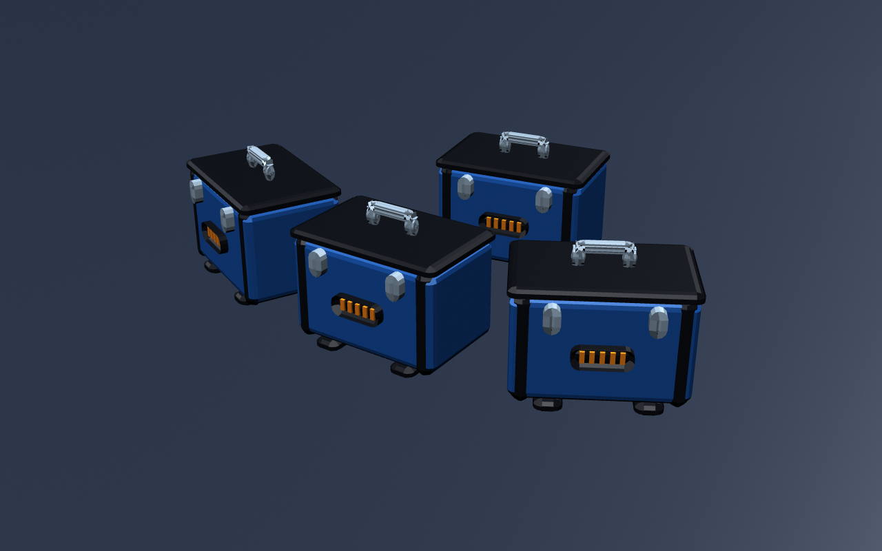 Maya-rendered assembly example. Append adds package content to an existing scene; this illustration shows the resulting reuse of an asset.