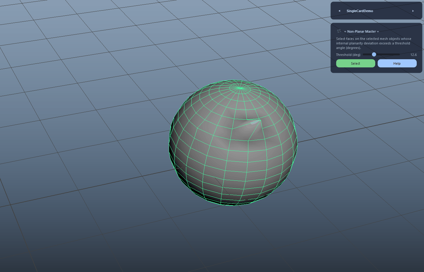 Select Non-Planar Faces demo