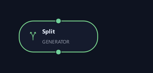 Split graph node