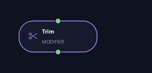 Trim graph node